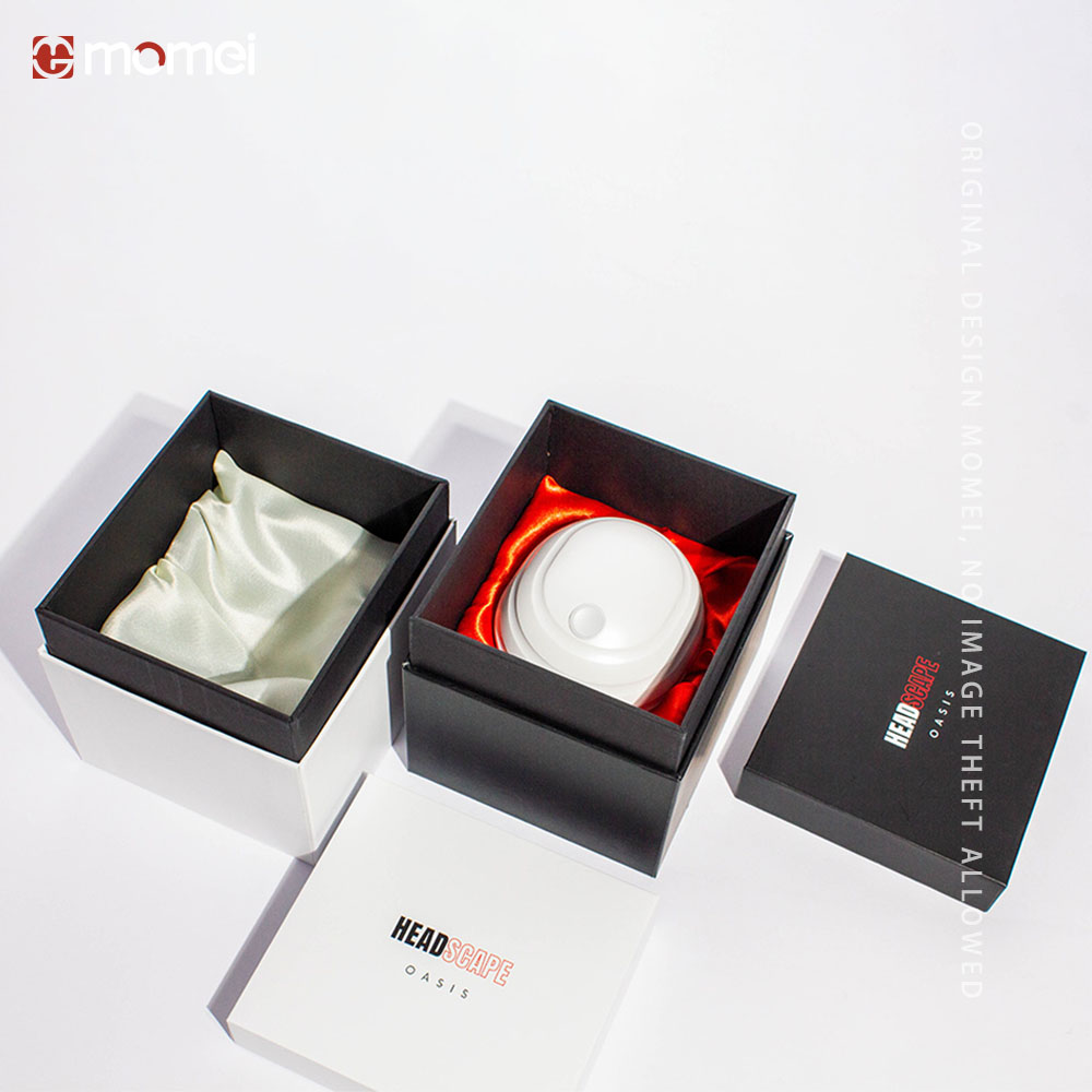 Custom  Personalized Gray Board Satin Lined Gift Box Packaging For Massage Devices