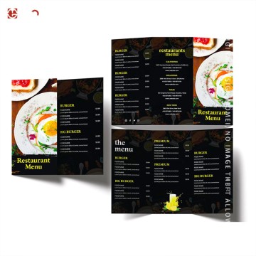Customize Simple Food Booklet Hamburger Restaurant Menu Design