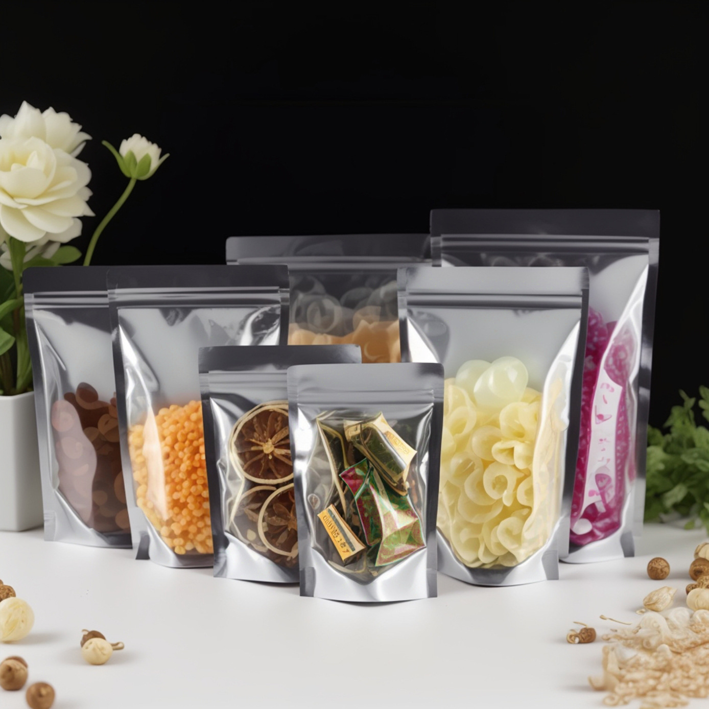 clear stand up pouch