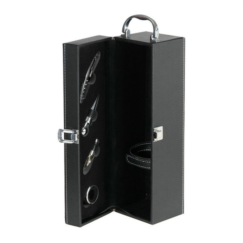 Wine PU leather gift box