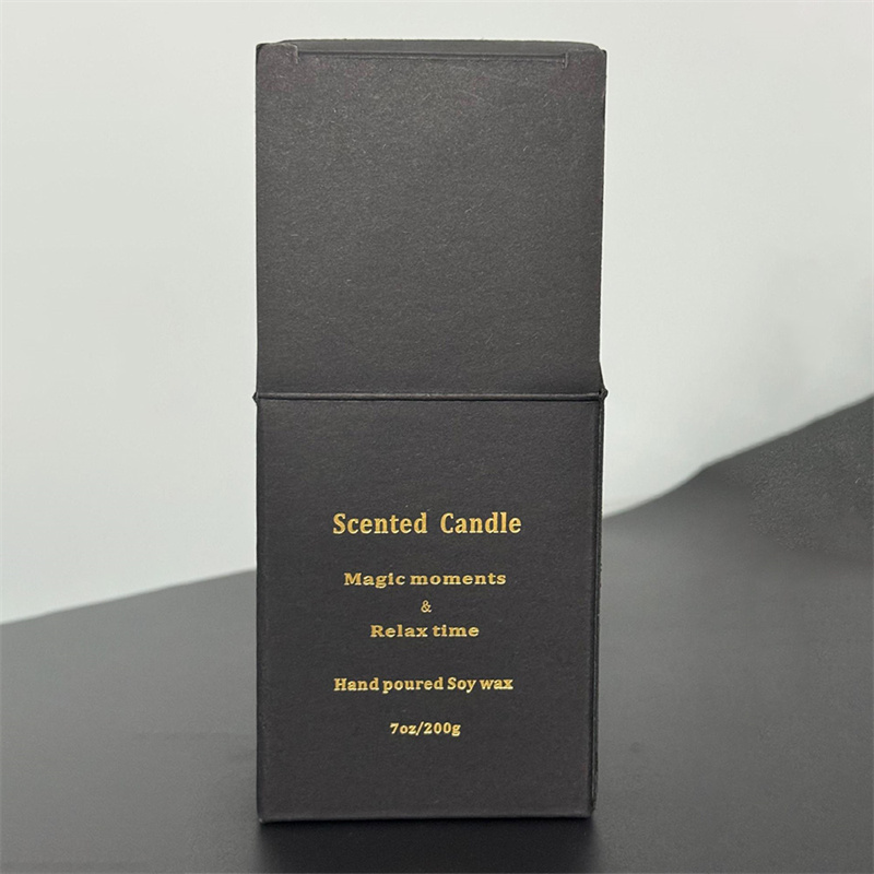 Customized Black Card Square Stamping Folded Boxes02.jpg