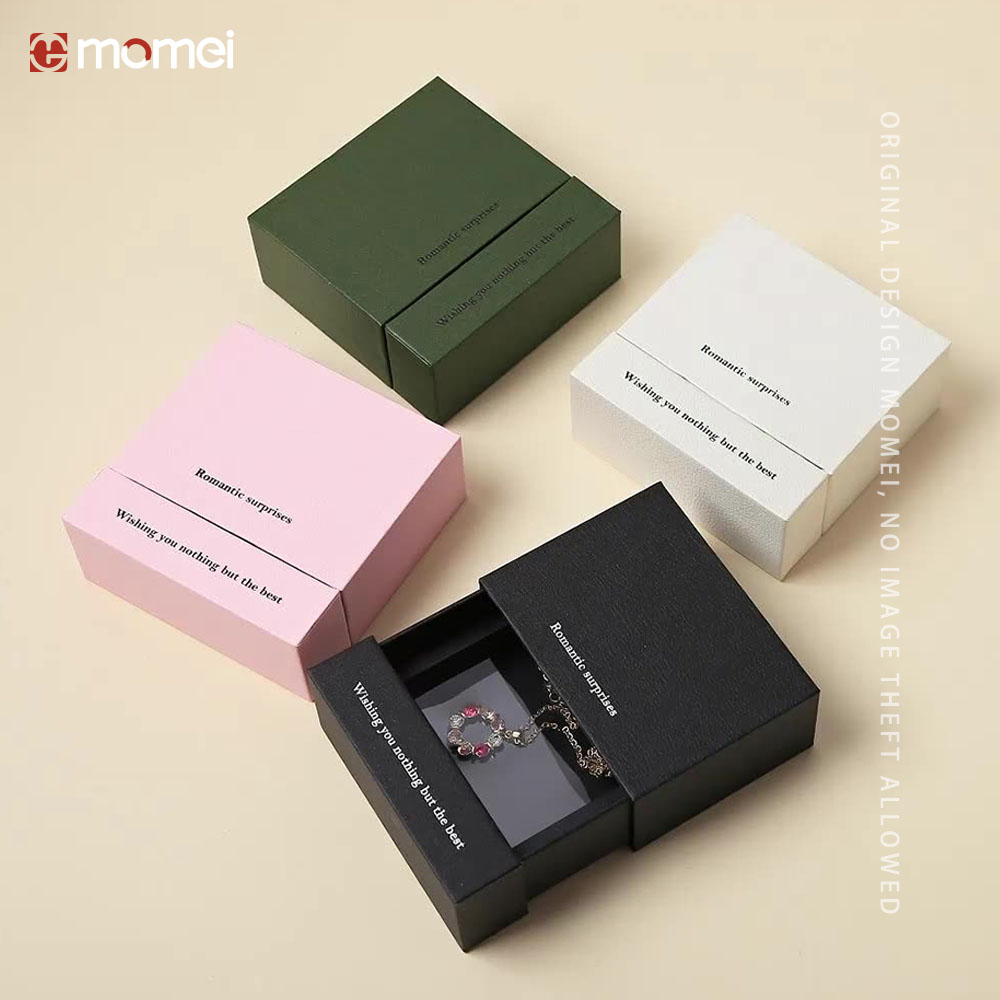 Custom Specialty Paper Rigid Jewelry Paper Gift Drawer Box With Floating Insert