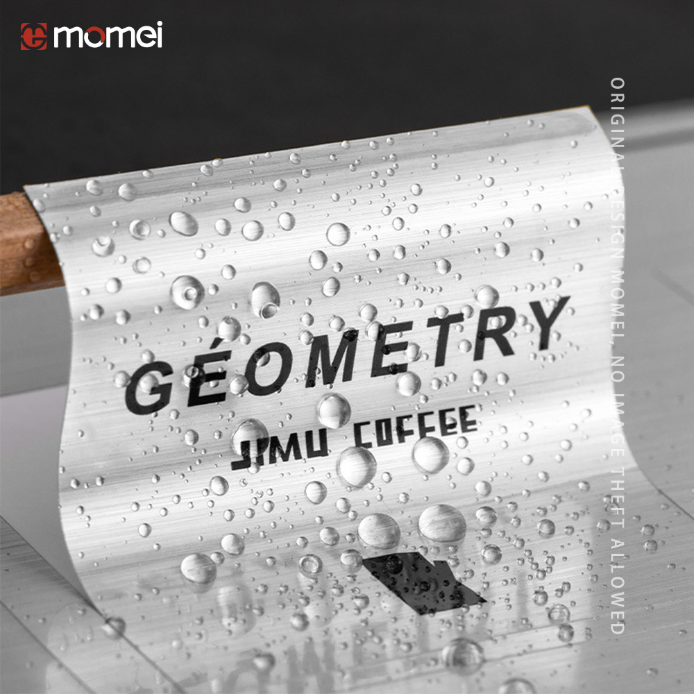 Customized Brushed Silver Logo Sticker Printing