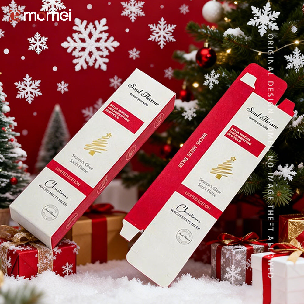 Custom Printed Sustainable Christmas Limited Edition Hot Stamping Candle Packaging Boxes For Shipping