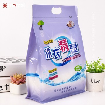 Customized Laundry Detergent Stand Up Mylar Bags Pouch With Handle