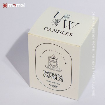 Sustainable White Card  Folding Personalized Custom Candle Boxes