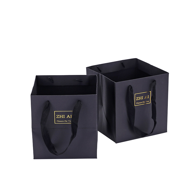 Bespoke Printed Square Floral Thick Paper Carry Bags For Gifts (2).jpg