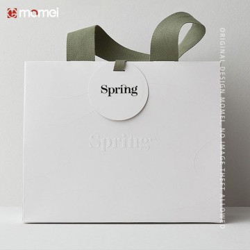 Printed Small Paper Square Gift Bags Packaging With Handles