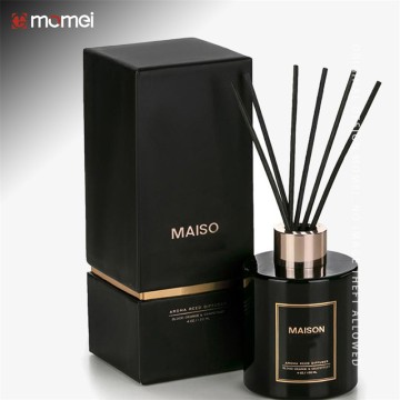 Customized Black Card Stamping Process Reed Diffuser Box Packaging